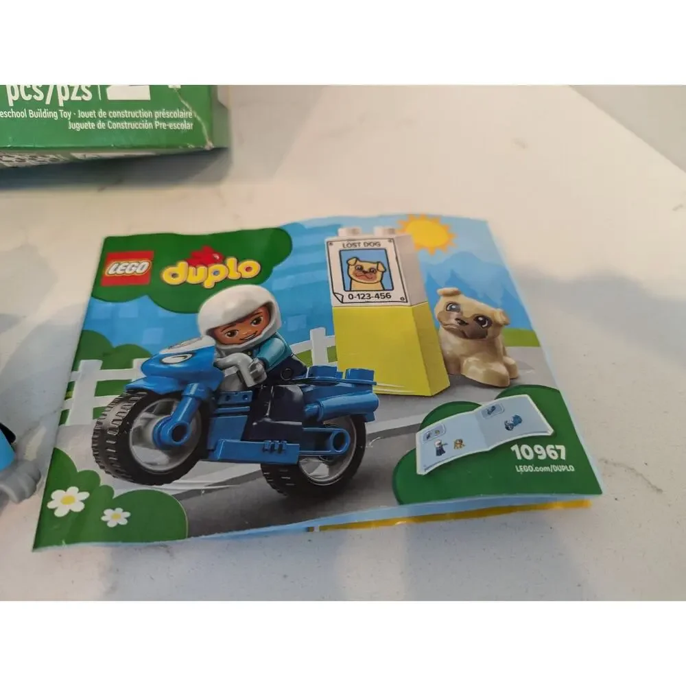 Lego Duplo Police Motorcycle 10967 5pc Story Starter Included